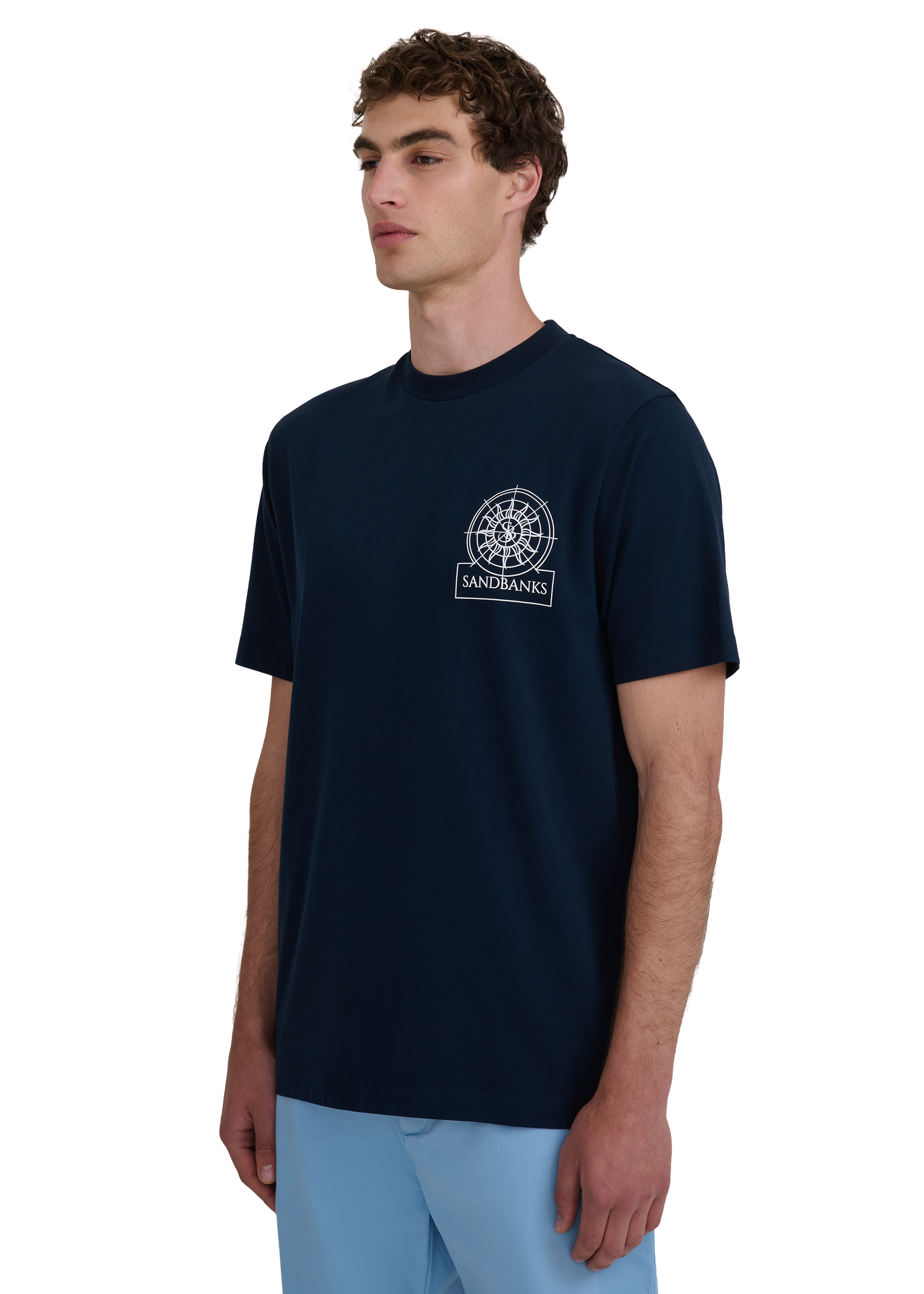 Sandbanks Sonar T-Shirt - Navy/White