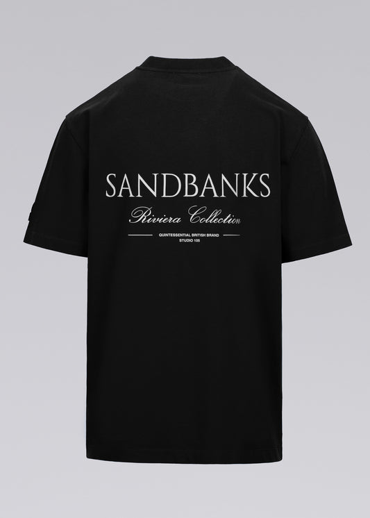 Sandbanks Rivieria Collection T-Shirt - Black