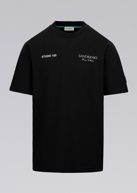 Sandbanks Rivieria Collection T-Shirt - Black
