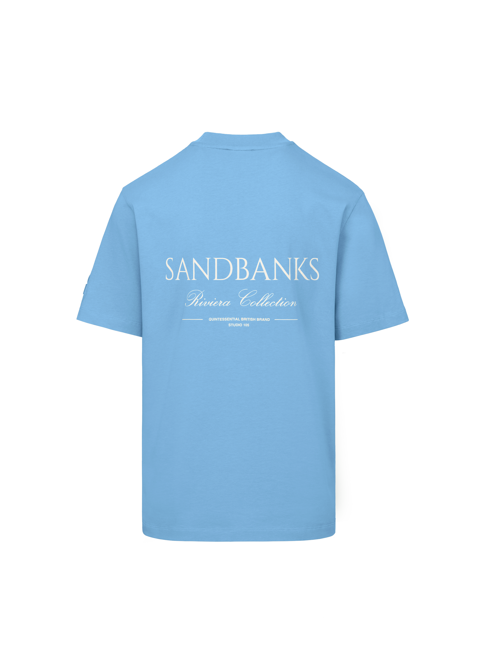 Sandbanks Riviera Collection T-Shirt - Dusty Blue