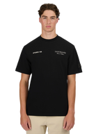 Model wearing Sandbanks Riviera Collection T-Shirt - Black