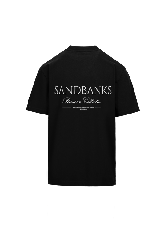 Sandbanks Riviera Collection T-Shirt - Black
