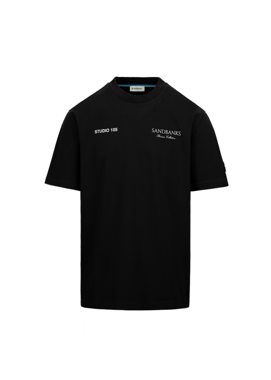 Sandbanks Riviera Collection T-Shirt - Black