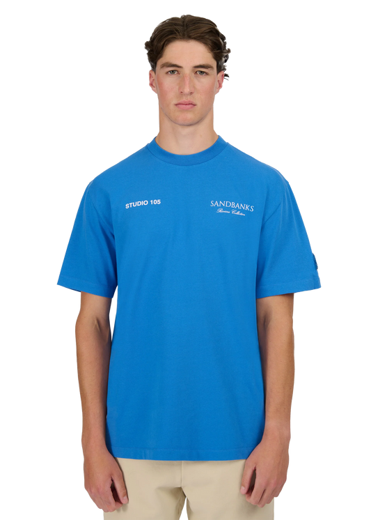 Sandbanks Riviera Collection T-Shirt - Cobalt Blue