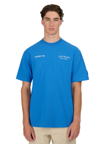 Sandbanks Riviera Collection T-Shirt - Cobalt Blue