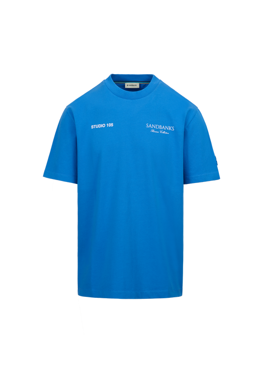 Sandbanks Riviera Collection T-Shirt - Cobalt Blue