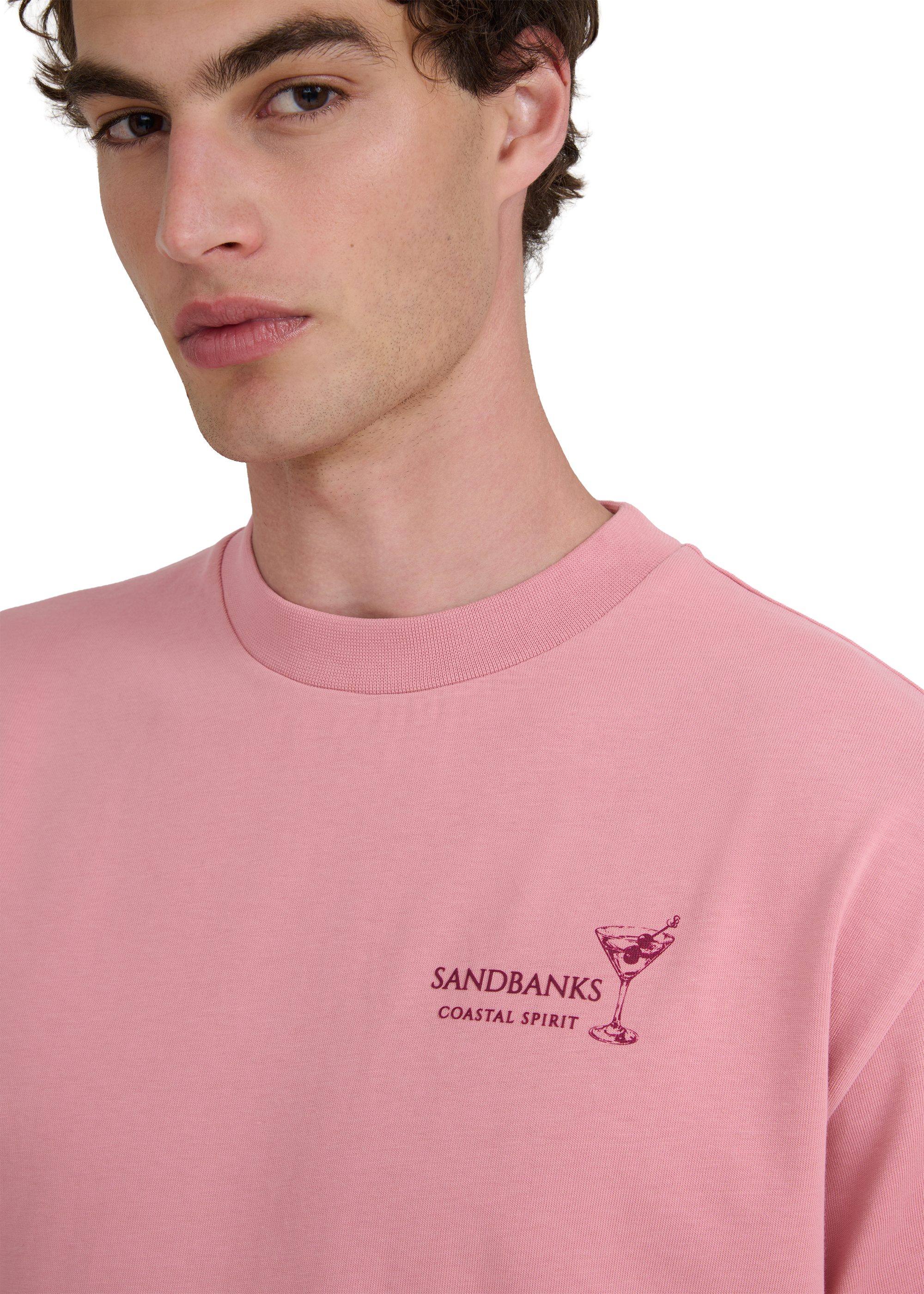 Sandbanks Coastal Spirit T-Shirt - Dusty Pink