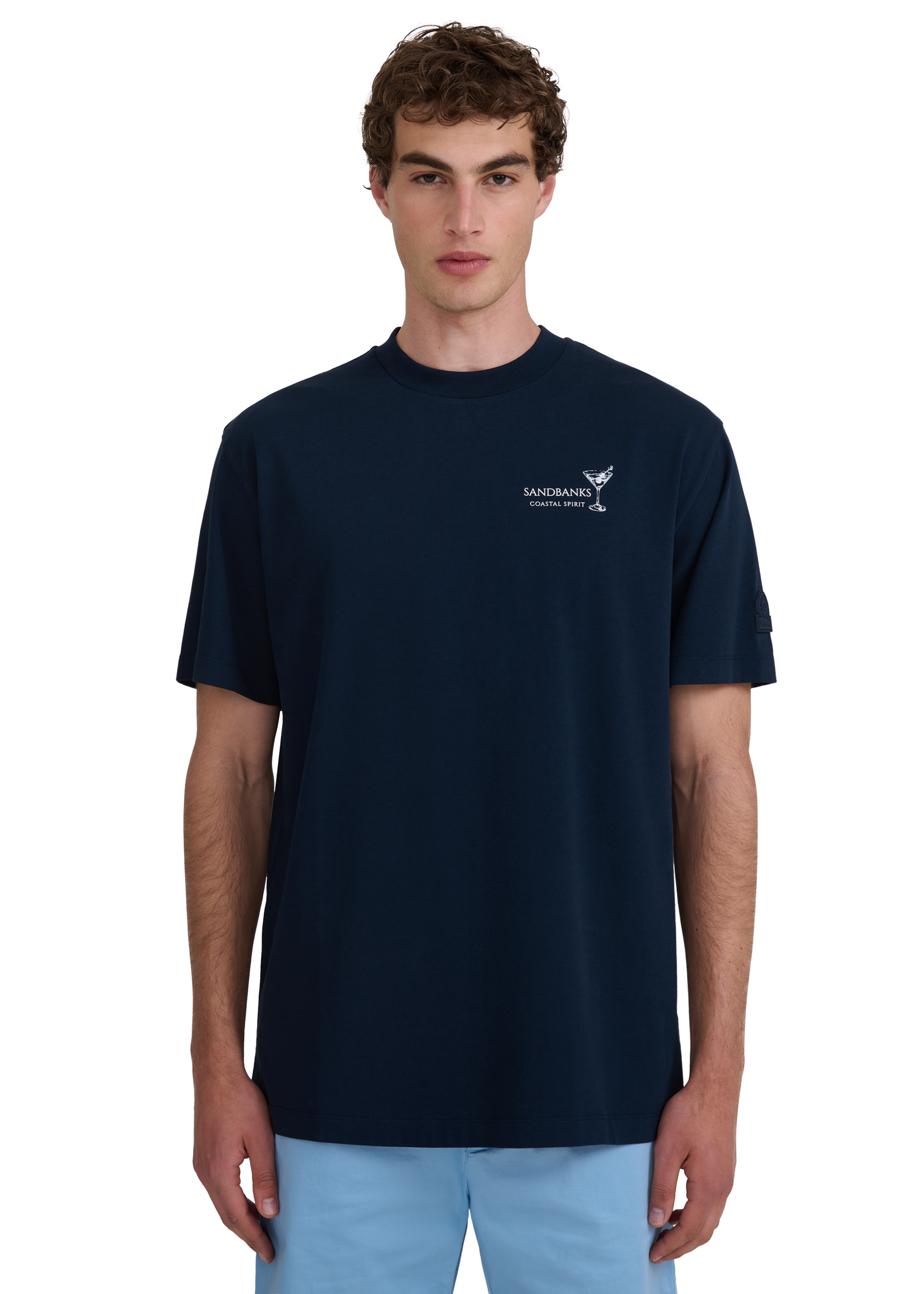 Sandbanks Coastal Spirit T-Shirt - Navy