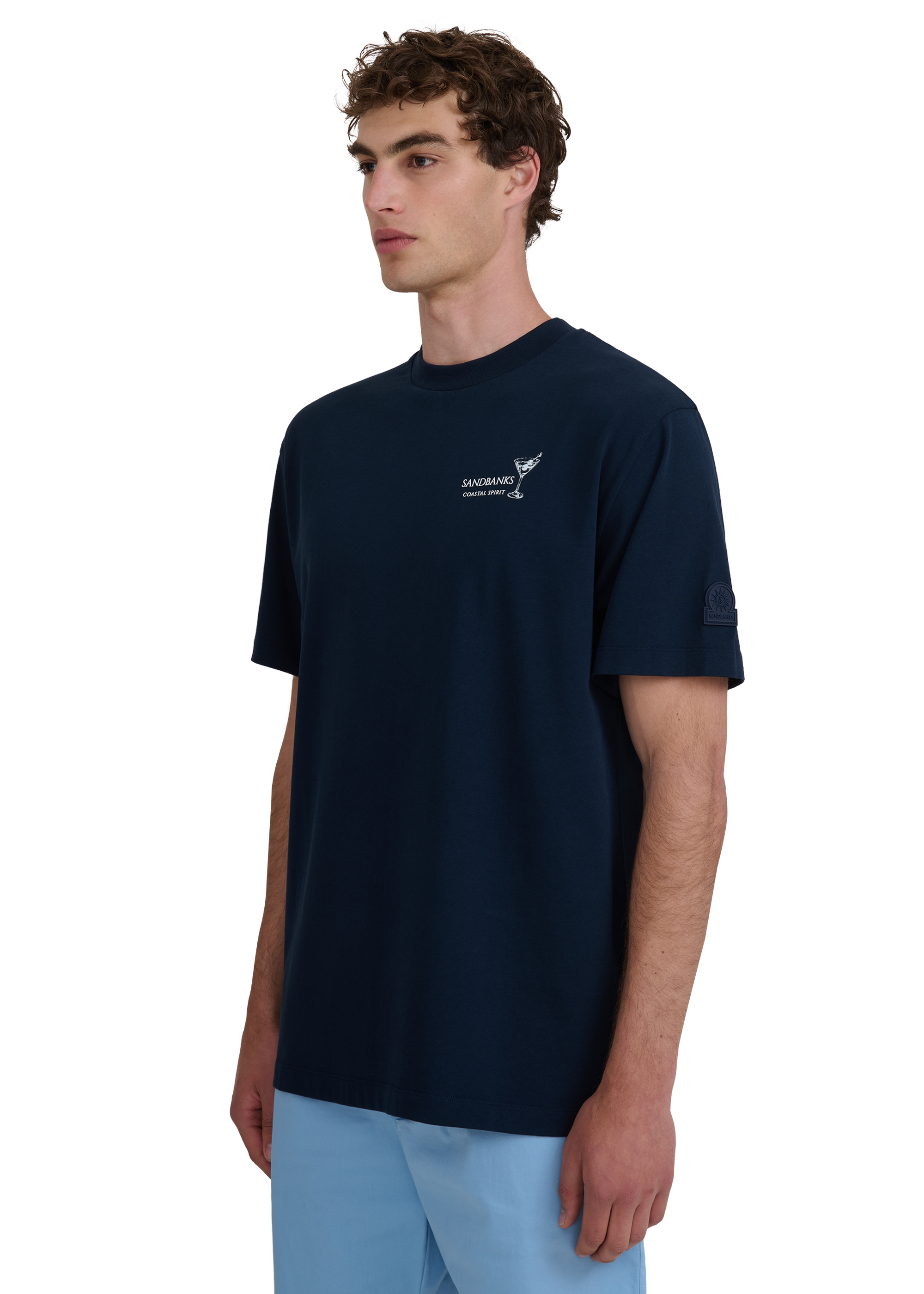 Sandbanks Coastal Spirit T-Shirt - Navy
