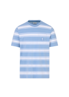 Stripe Pocket Cotton T-Shirt - Dusty Blue