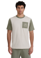 Contrast Pocket Badge Logo T-shirt - Stone