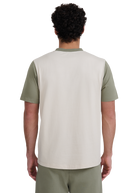 Contrast Pocket Badge Logo T-shirt - Stone