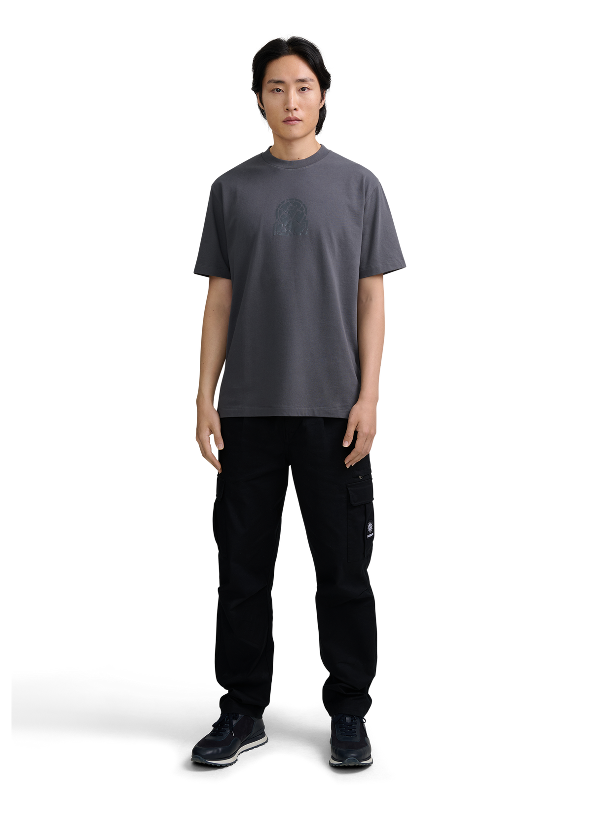 Distressed Graphic Logo T-Shirt - Anthracite