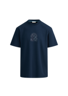 Distressed Graphic Logo T-Shirt - Navy