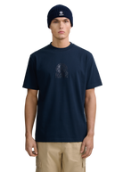Distressed Graphic Logo T-Shirt - Navy