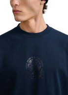 Distressed Graphic Logo T-Shirt - Navy