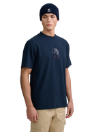 Distressed Graphic Logo T-Shirt - Navy