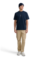 Distressed Graphic Logo T-Shirt - Navy