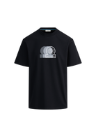 Contrast Fade Logo Print T-shirt - Black