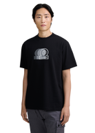 Contrast Fade Logo Print T-shirt - Black