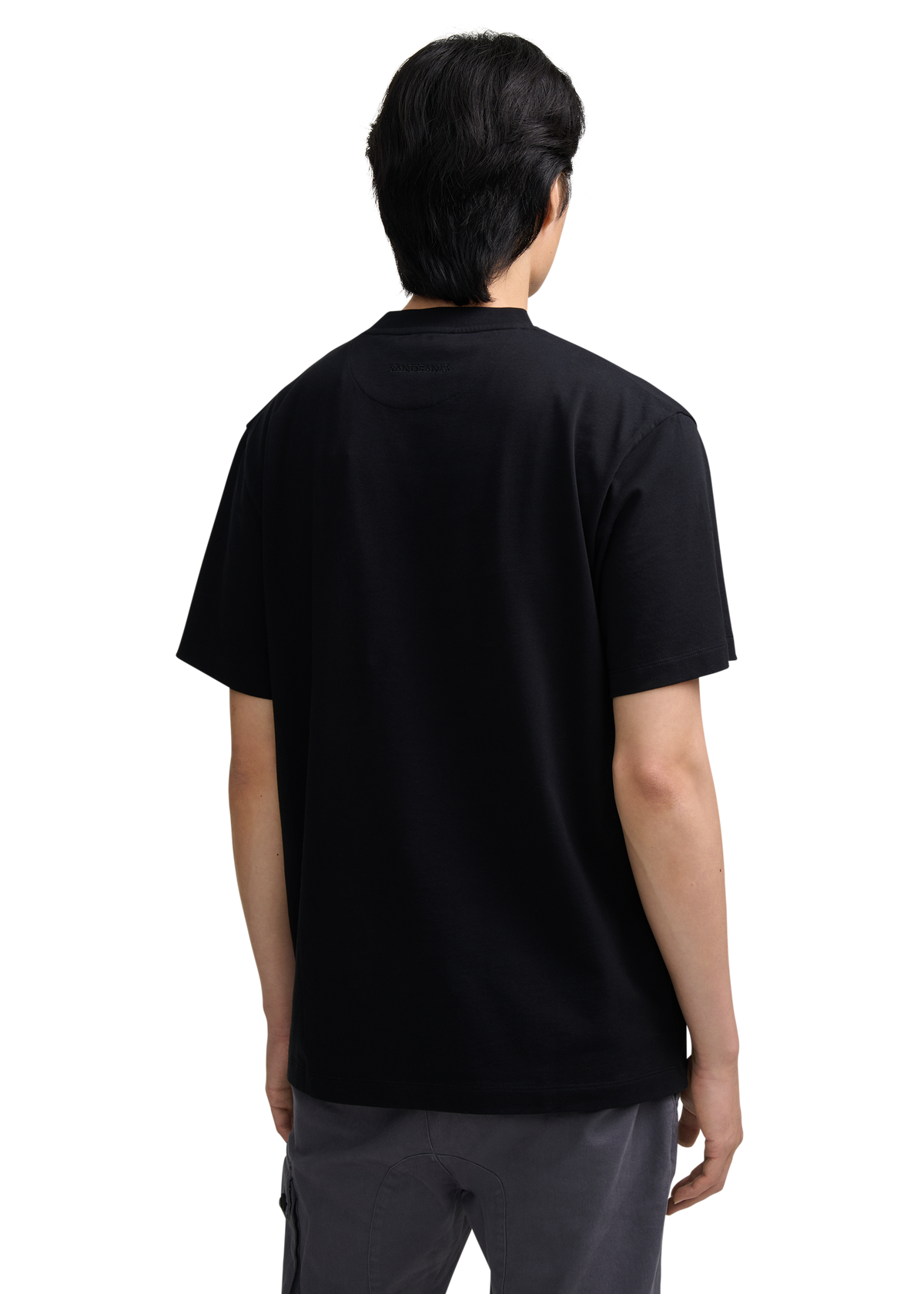 Contrast Fade Logo Print T-shirt - Black