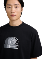 Contrast Fade Logo Print T-shirt - Black