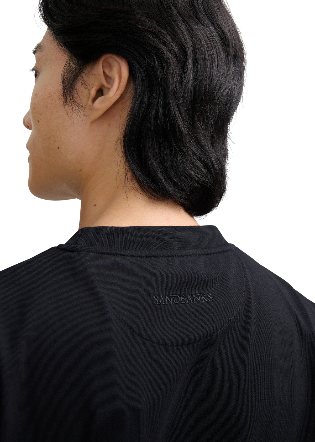 Contrast Fade Logo Print T-shirt - Black