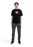 Contrast Fade Logo Print T-shirt - Black