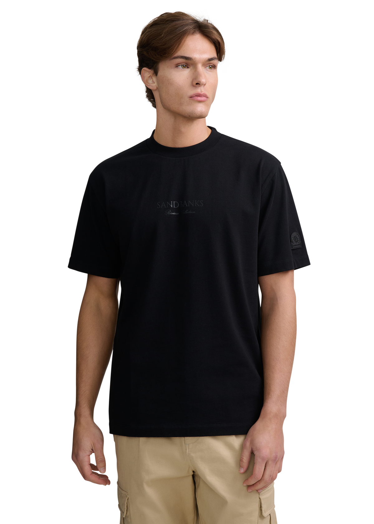 Riviera Collection Logo Print T-Shirt - Black