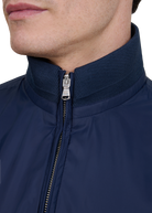 Sandbanks Reversible Funnel Neck Bomber - Navy/Stone