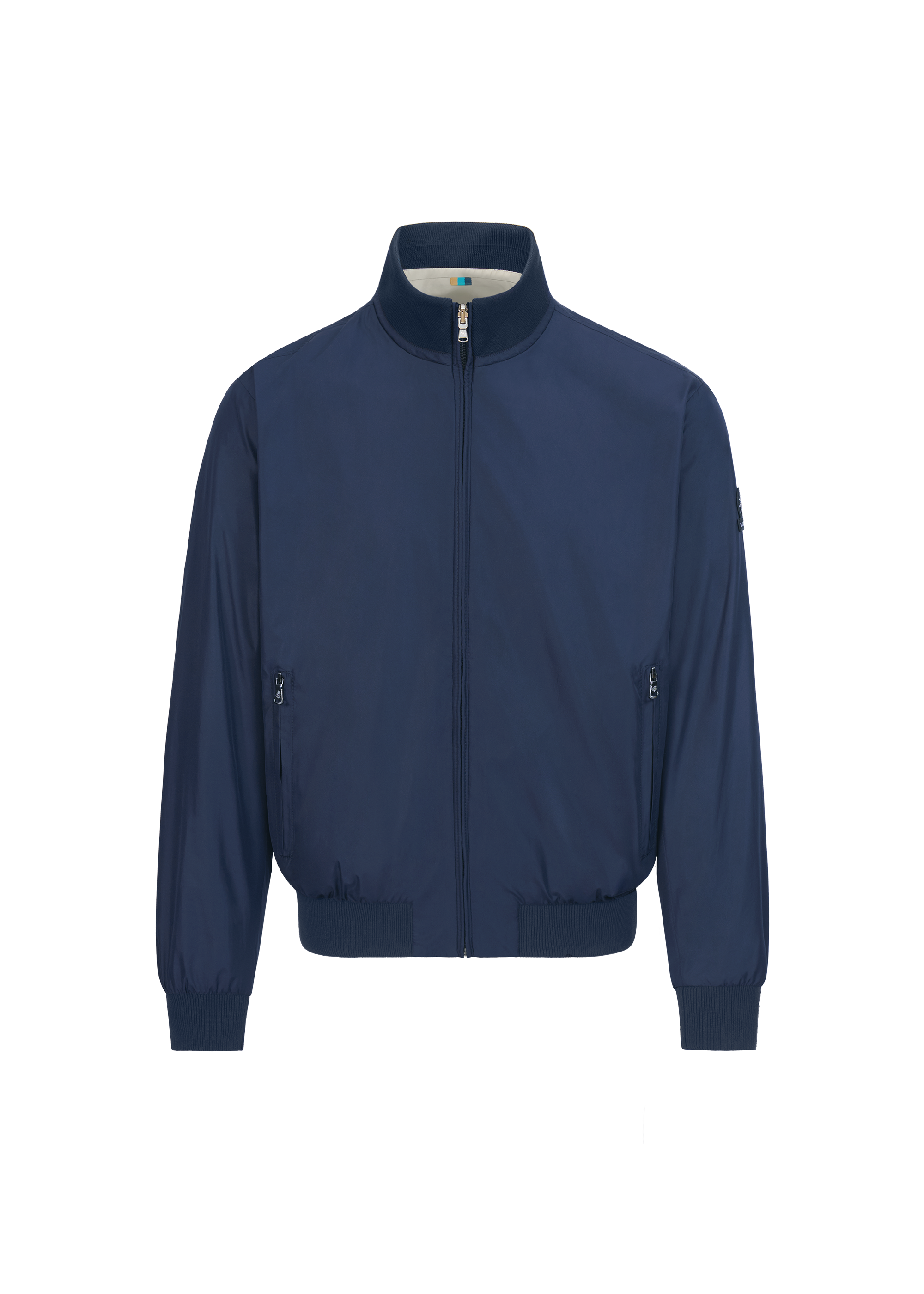 Sandbanks Reversible Funnel Neck Bomber - Navy/Stone