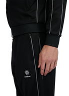 Sandbanks Piped Tricot Track Pant - Black