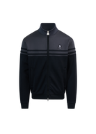 Contrast Stripe Appliqué Track Jacket - Black/Anthracite