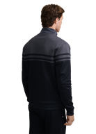 Contrast Stripe Appliqué Track Jacket - Black/Anthracite