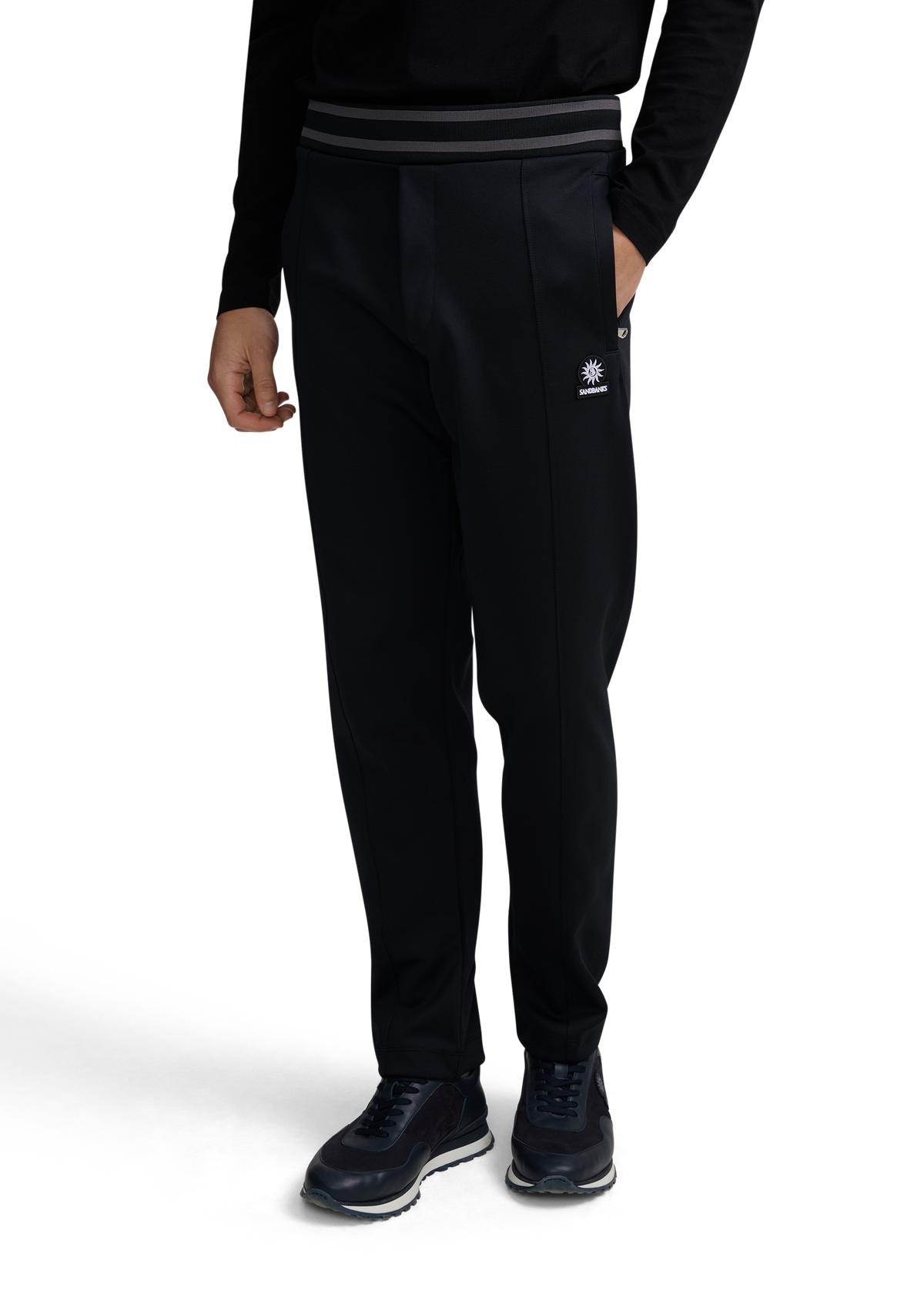 Contrast Stripe Track Pant - Black/Anthracite
