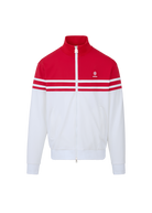 Contrast Stripe Appliqué Track Jacket - Red