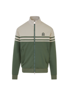 Contrast Stripe Appliqué Track Jacket - Army