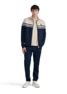 Contrast Stripe Track Pant - Navy/Stone