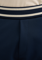 Contrast Stripe Track Pant - Navy/Stone