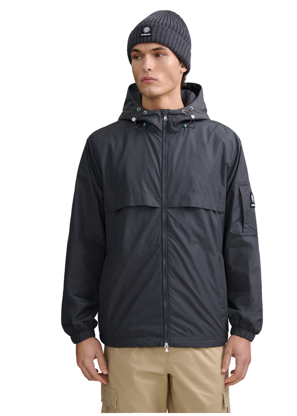 Meridian Nylon Windbreaker - Anthracite