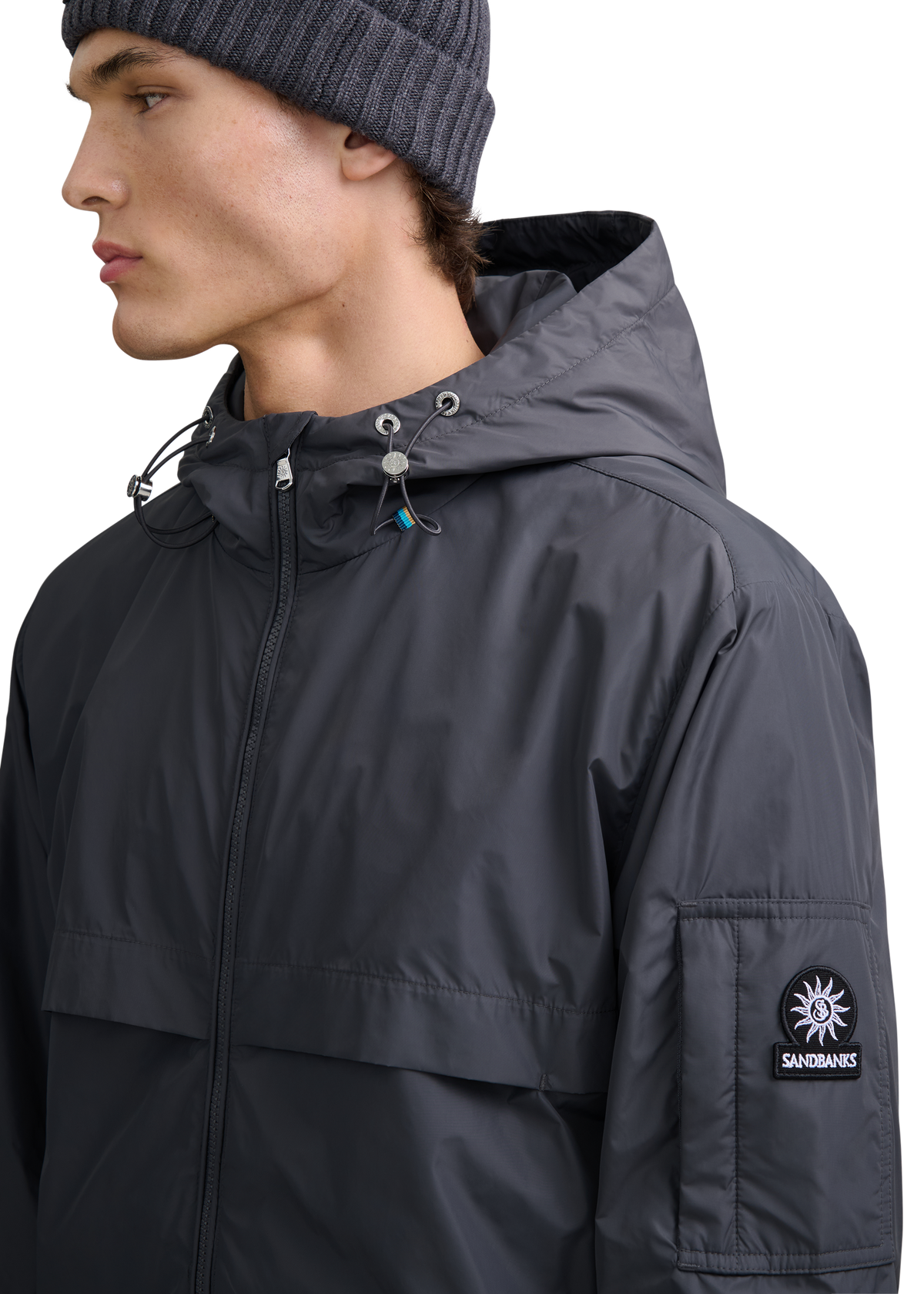 Meridian Nylon Windbreaker - Anthracite