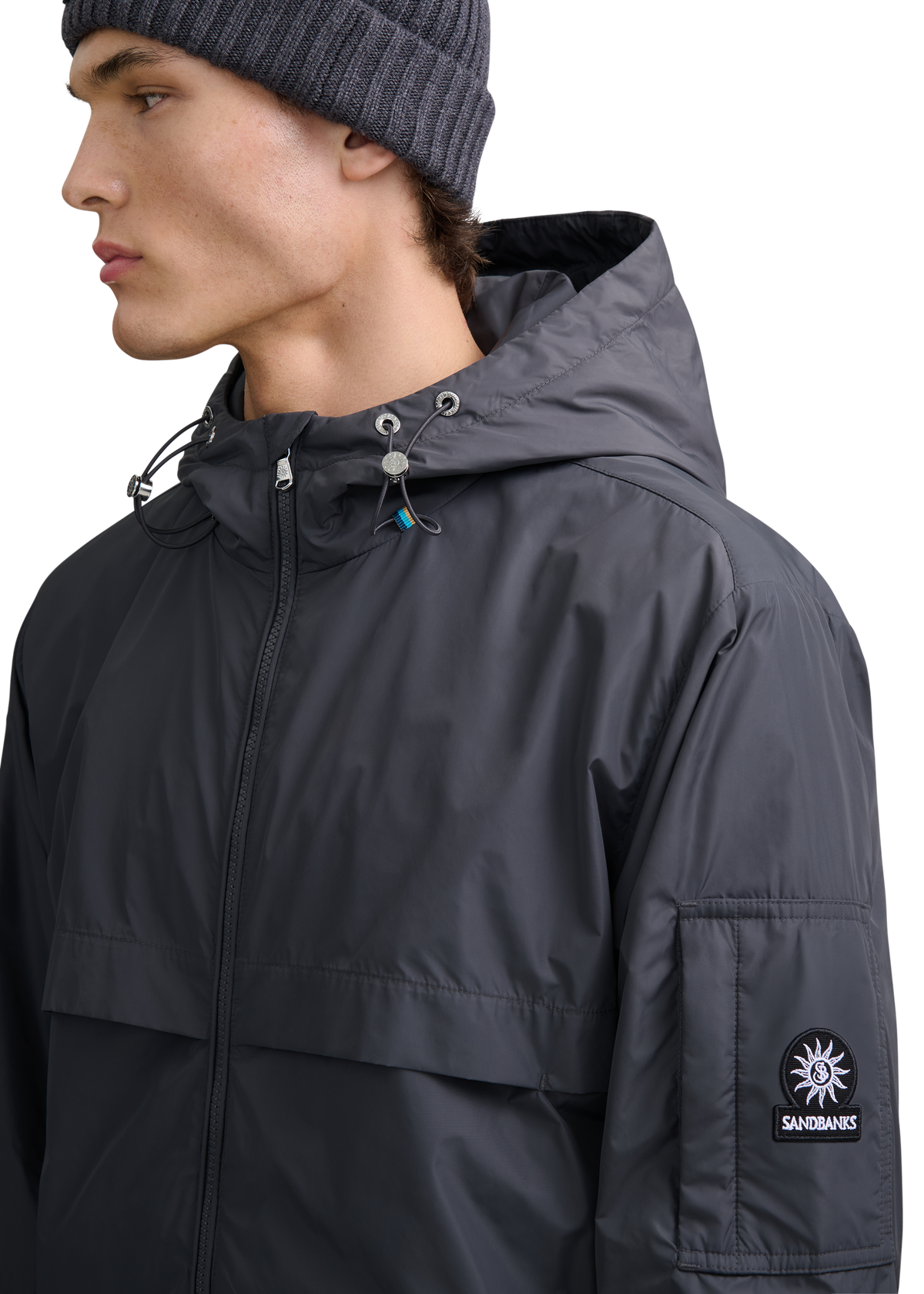Meridian Nylon Windbreaker - Anthracite