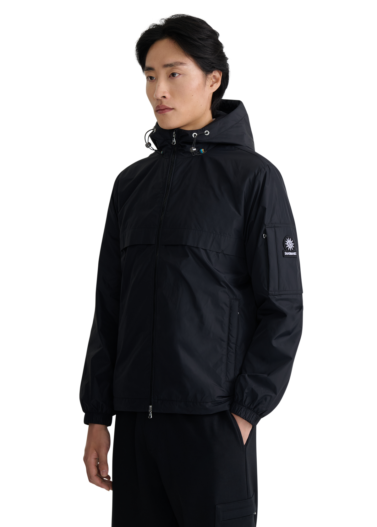 Meridian Nylon Windbreaker - Black