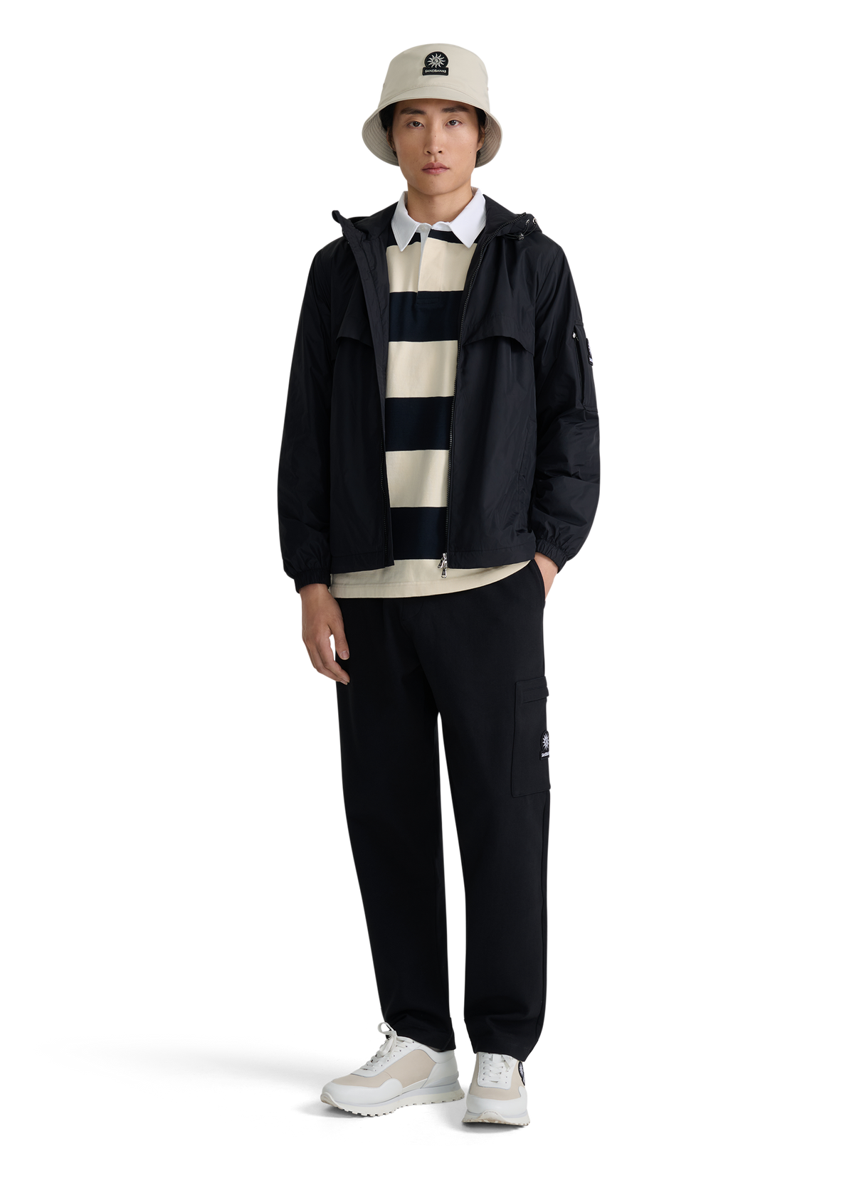 Meridian Nylon Windbreaker - Black