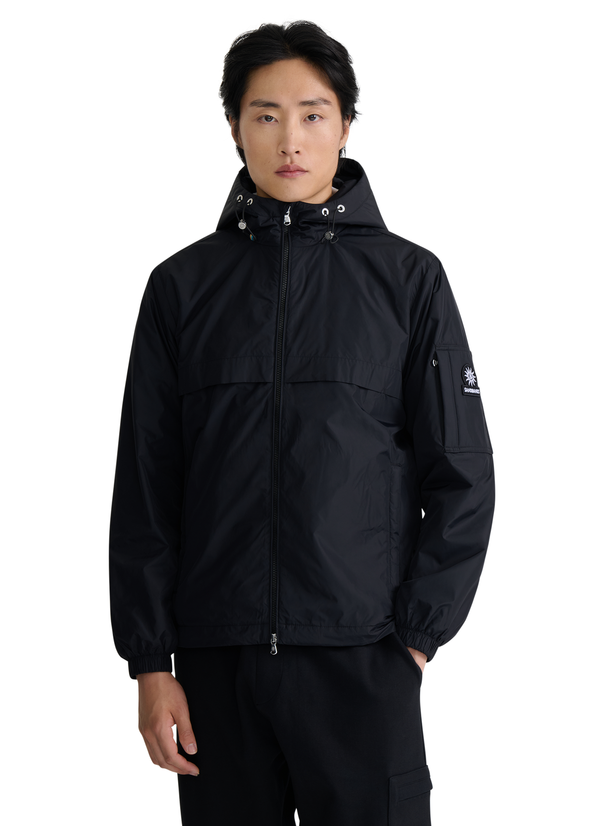Meridian Nylon Windbreaker - Black