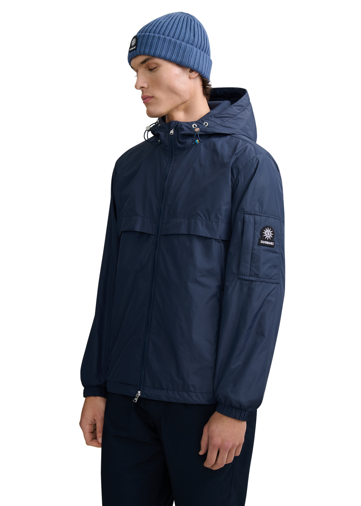 Meridian Nylon Windbreaker - Navy