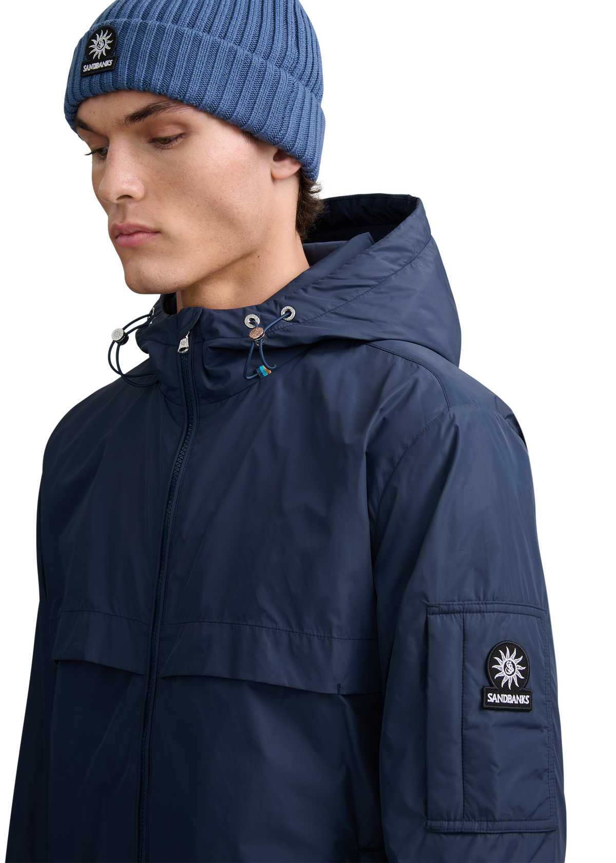 Meridian Nylon Windbreaker - Navy