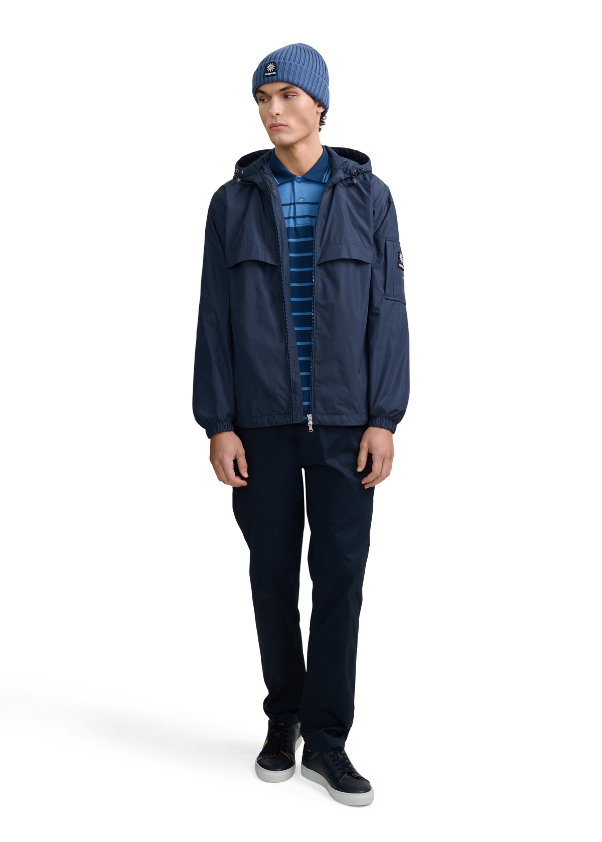 Meridian Nylon Windbreaker - Navy