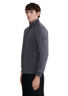 Chevron Quilted Interlock Sweatshirt - Charcoal