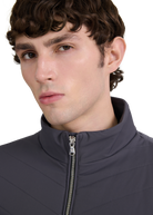 Chevron Quilted Interlock Sweatshirt - Charcoal
